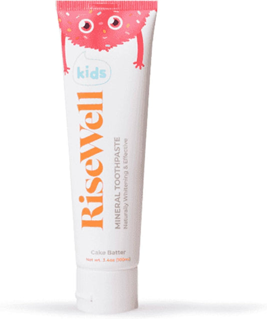 Kids Mineral Toothpaste - Kids Hydroxyapatite Toothpaste - Made by Dentists, Safe to Swallow, No Added Fluoride and All Natural - Cake Batter Flavor, 3.4 Oz