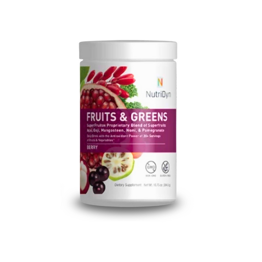 Fruits & Greens Berry Flavor *Certified Organic* W/ Acai, Gogi, Mangosteen, Noni & Pomegranate Super Fruits 304.8 Grams (Berry)