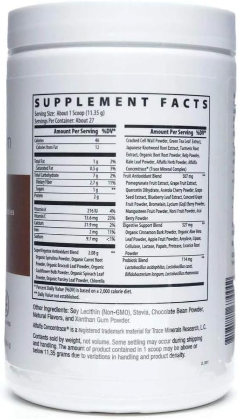 Fruits & Greens Berry Flavor *Certified Organic* W/ Acai, Gogi, Mangosteen, Noni & Pomegranate Super Fruits 304.8 Grams (Berry)