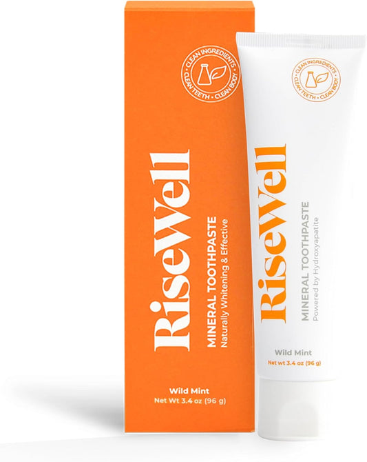 Mineral Toothpaste - All Natural Toothpaste with Hydroxyapatite - Made in the USA, No Added Fluoride, Sls-Free - for a Stronger and Healthier Teeth, Wild Mint, 3.4 Oz