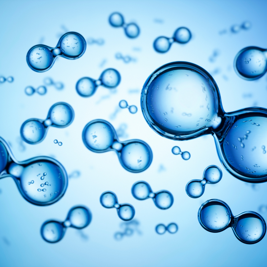Illustration of hydrogen molecules
