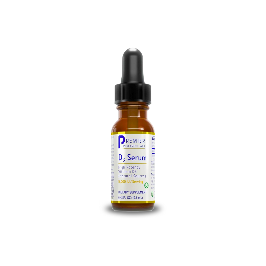 Vitamin D3 Serum - Liquid Vitamin D Oil Drops for Adults, Liquid Vitamin D3 5000 IU, Sublingual Vit D3 Liquid - 0.43 Fl Oz