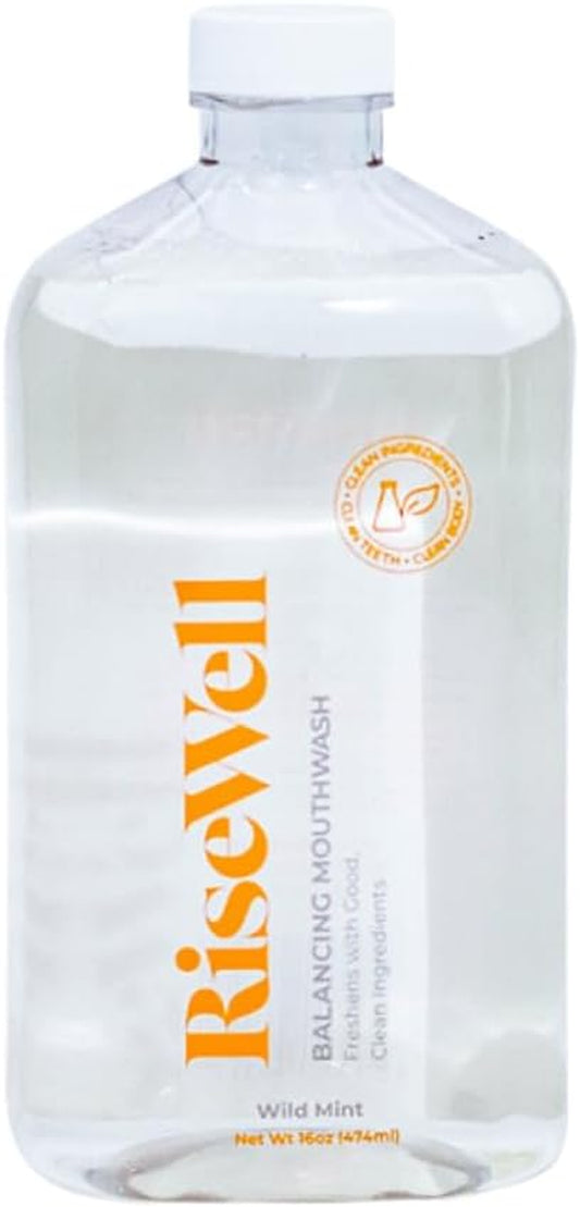 Balancing Mouthwash - Ph Balancing Alkaline Alcohol Free Mouthwash - Dentist Developed Dry Mouth Rinse - No Added Fluoride and Sls-Free - Wild Mint, 16 Oz